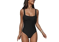 Cupshe Women's Paneling Square Neck One Piece Swimsuit