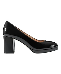 Bandolino Women's Cooler Almond Toe Platform Block Heel Pumps