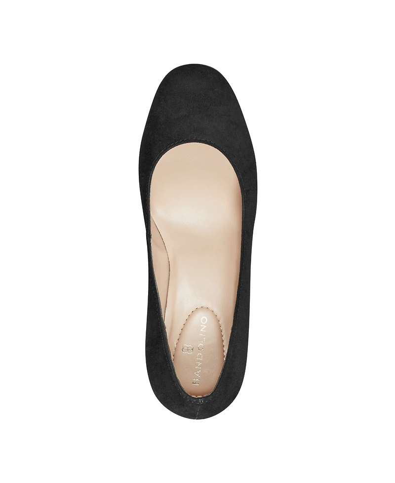 Bandolino Women's Cooler Almond Toe Platform Block Heel Pumps