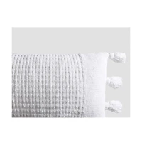 Sunday Citizen Braided Pom Decorative Pillow, 14" x 36"