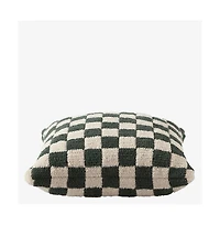 Sunday Citizen Checkerboard Decorative Pillow, 20" x 20"
