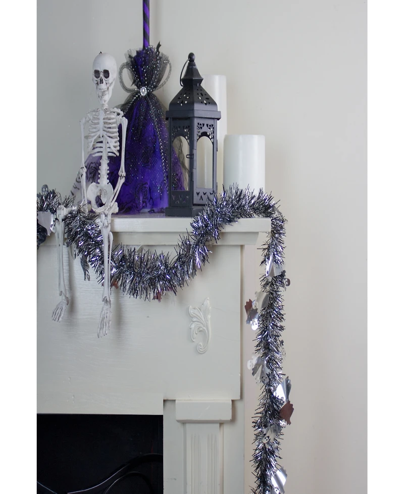 Ghosts Halloween Tinsel Garland, 50' Unlit