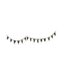18.75" Battery Operated Led Lighted Burlap Happy Halloween Banner