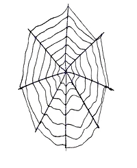 16" Lighted Battery Operated Spider Web Halloween Decoration with Led Lights