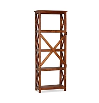 Bookshelf Solid Acacia Wood Honey Finish 23.6"x11.8"x63"