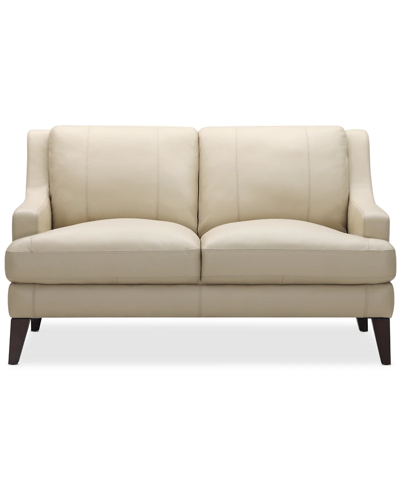 Collyn 59" Modern Leather Loveseat, Created for Macy's