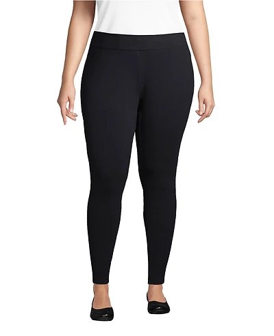 Lands' End Women's Plus Starfish Mid Rise Knit Leggings