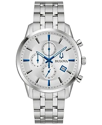 Bulova Men's Chronograph Classic Sutton Stainless Steel Bracelet Watch 41mm