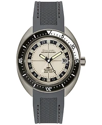 Bulova Men's Automatic Oceanographer Gmt Gray Polyurethane Strap Watch 41mm