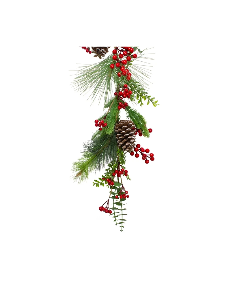 5' x 10" Berry Pine and Eucalyptus Artificial Christmas Garland - Unlit