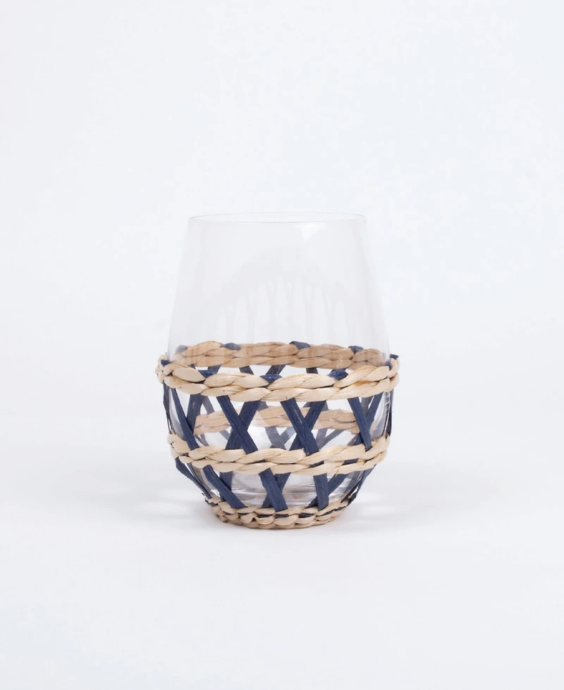 8 Oak Lane Glass Stemless Wine, 4 Piece Set