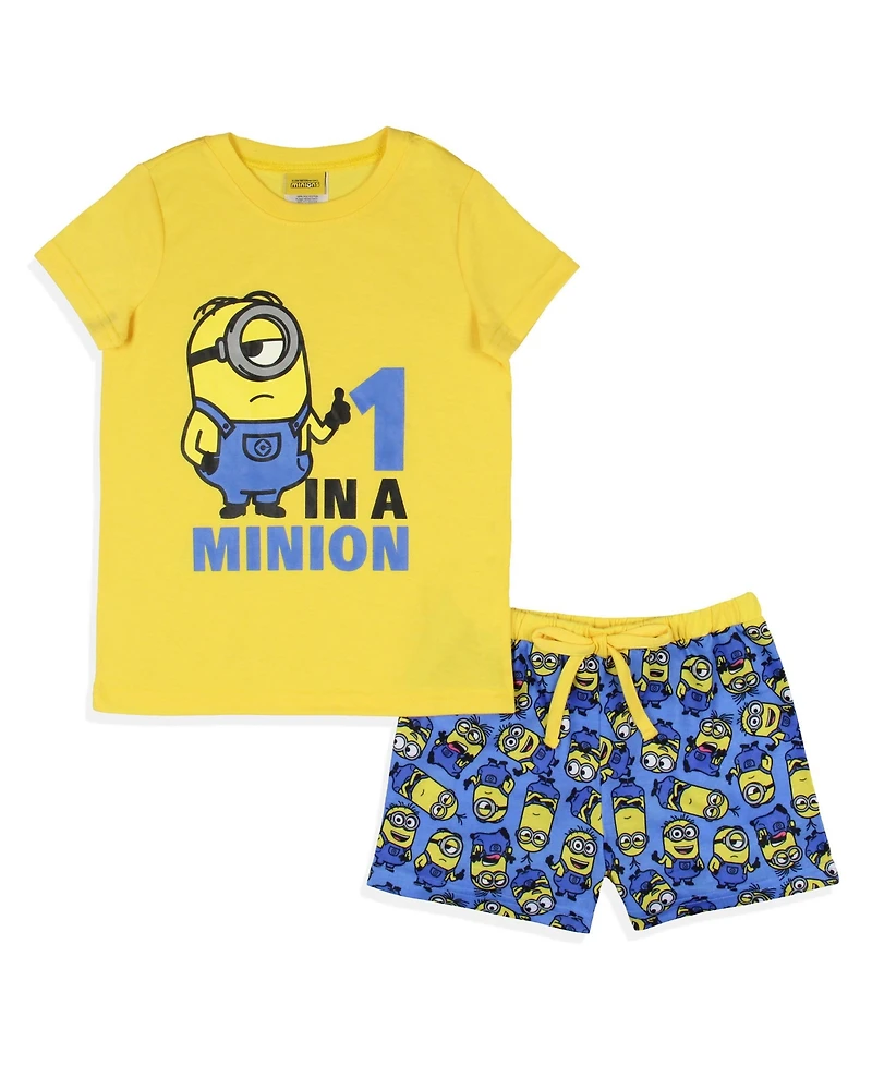 Despicable Me Girls Movie Minions 1 A Minion Sleep 2PC Pajama Short Set