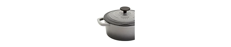 Smith and Clark Cast Iron 3 Quart Round Enamel Dutch Oven
