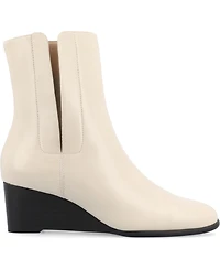 Journee Collection Women's Kylo Stacked Wedge Ankle Booties