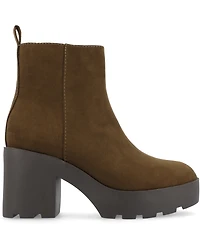 Journee Collection Women's Cassidy Platform Block Heel Lug Sole Booties