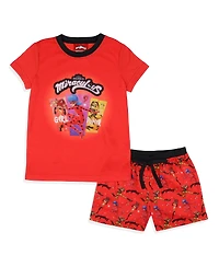 Miraculous Tales of Ladybug Girls Miraculous: & Cat Noir Sleep Pajama Set