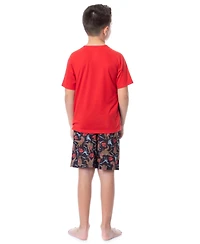 Jurassic Park Big Boys World Blue T-Rex Gate 2-Piece Sleep Pajama Set