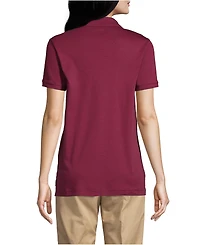 Lands' End Women's School Uniform Short Sleeve Interlock Polo Shirt