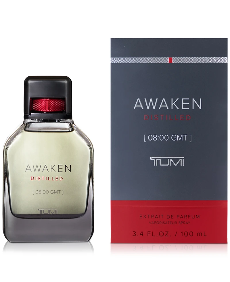 New! Tumi Men's Awaken Distilled [08:00 Gmt] Extrait de Parfum Spray, 3.4 oz.