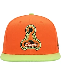 Men's Mitchell & Ness Orange San Jose Earthquakes Throwback Logo Snapback Hat