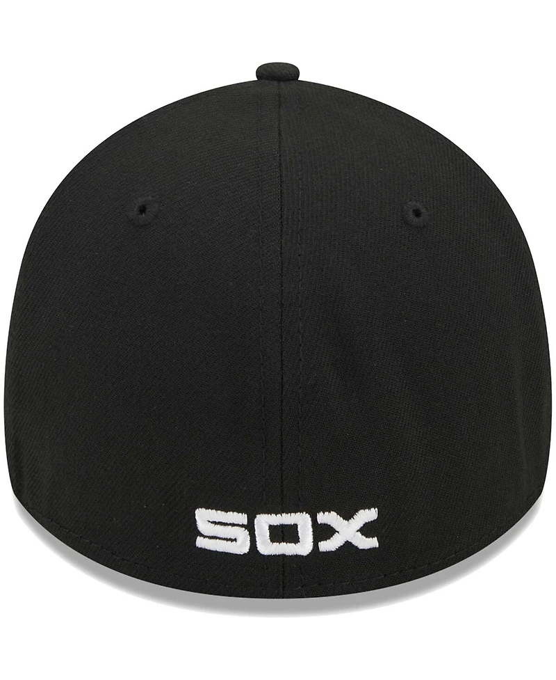 Men's New Era Black Chicago White Sox Logo 39THIRTY Flex Hat
