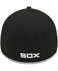 Men's New Era Black Chicago White Sox Logo 39THIRTY Flex Hat