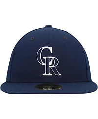 Men's New Era Navy Colorado Rockies Oceanside Low Profile 59FIFTY Fitted Hat