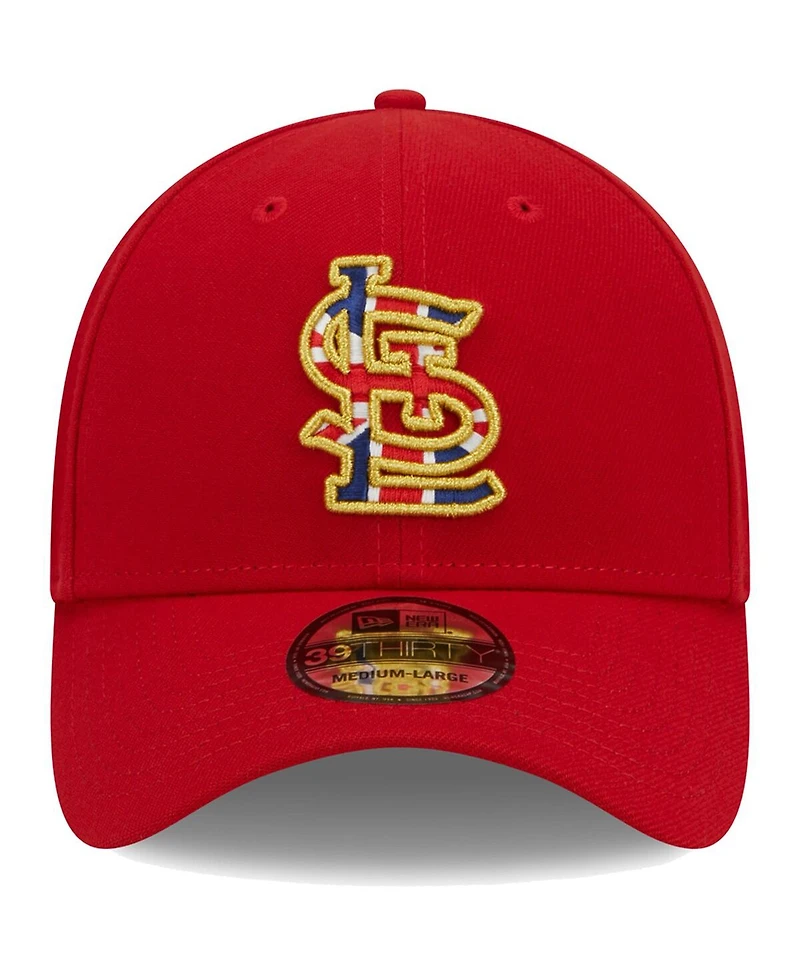 Men's New Era Red St. Louis Cardinals 2023 Mlb World Tour: London Series Flag Fill 39THIRTY Flex Hat