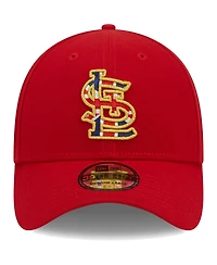 Men's New Era Red St. Louis Cardinals 2023 Mlb World Tour: London Series Flag Fill 39THIRTY Flex Hat