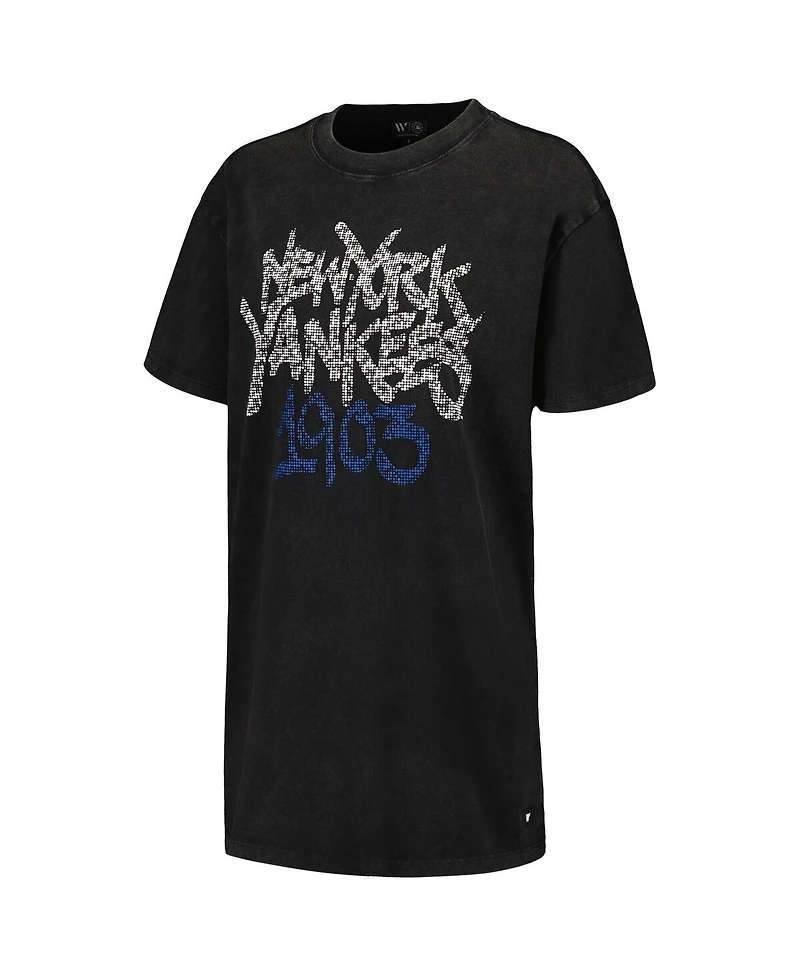 Women's The Wild Collective Black New York Yankees T-shirt Dress