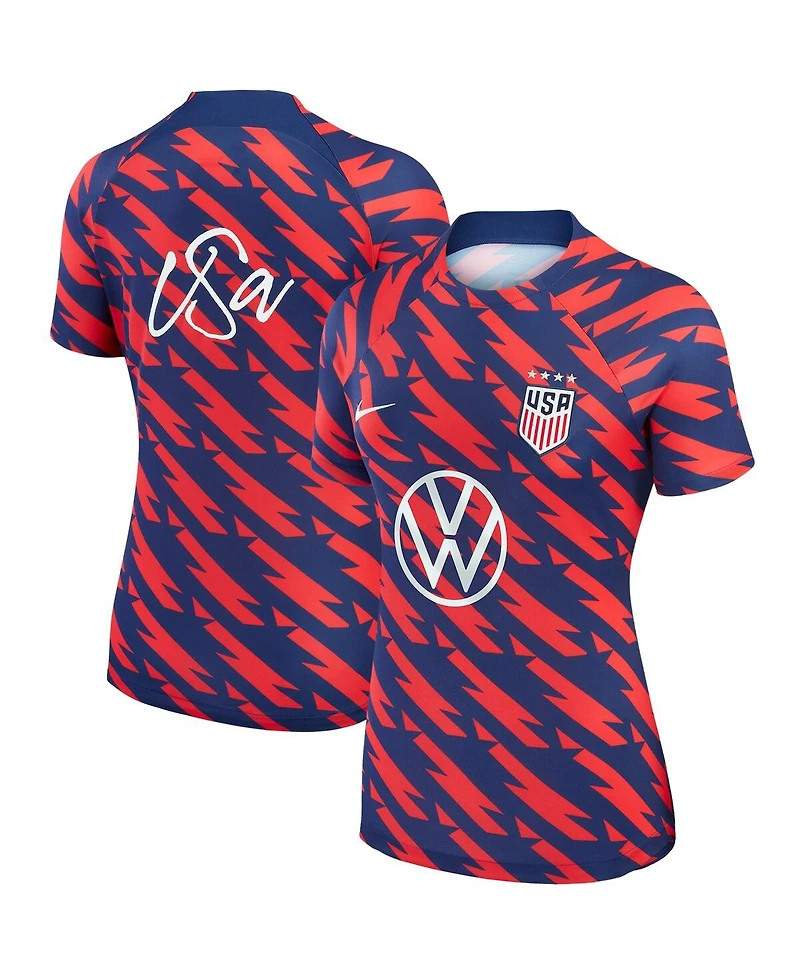 Women's Nike Navy Uswnt 2023 Strike Drill Pre-Match Top