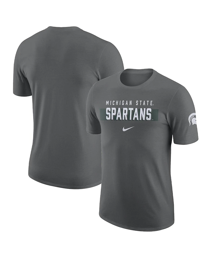 Men's Nike Gray Michigan State Spartans Campus Gametime T-shirt