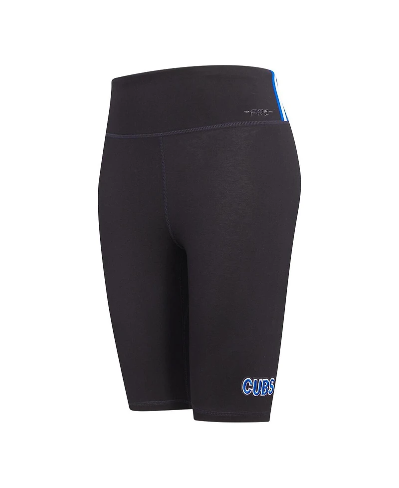 Women's Pro Standard Black Chicago Cubs City Scape Bike Shorts