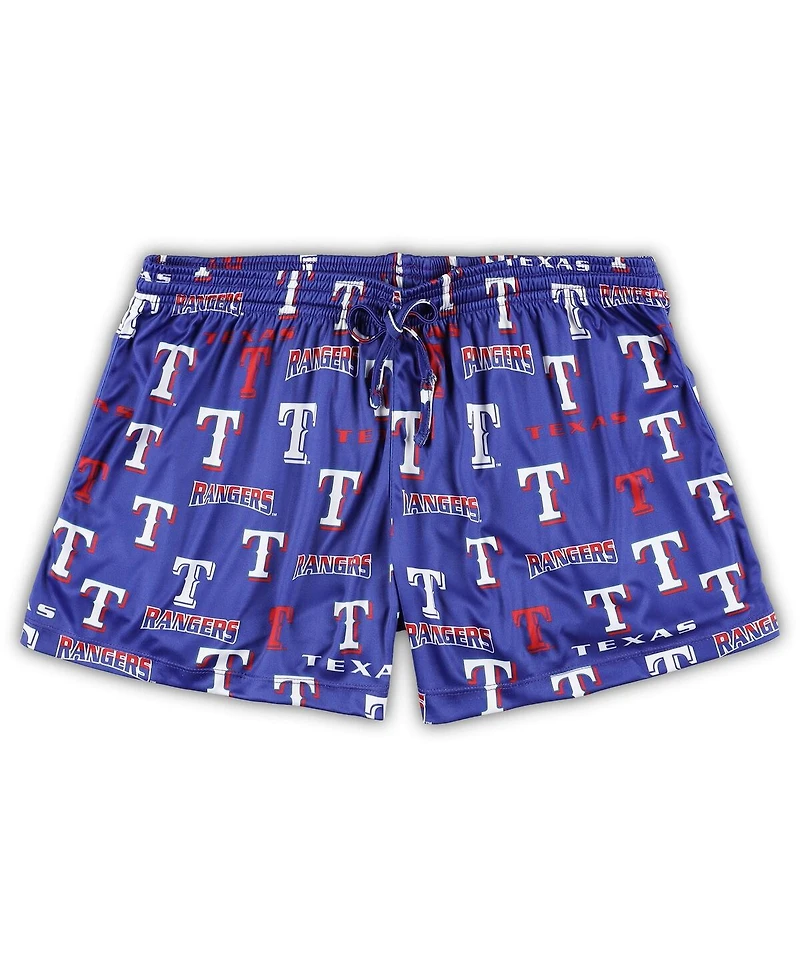 Women's Concepts Sport White, Royal Texas Rangers Plus Tank Top and Shorts Sleep Set