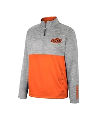 Men's Colosseum Gray Oklahoma State Cowboys John Half-Zip Jacket