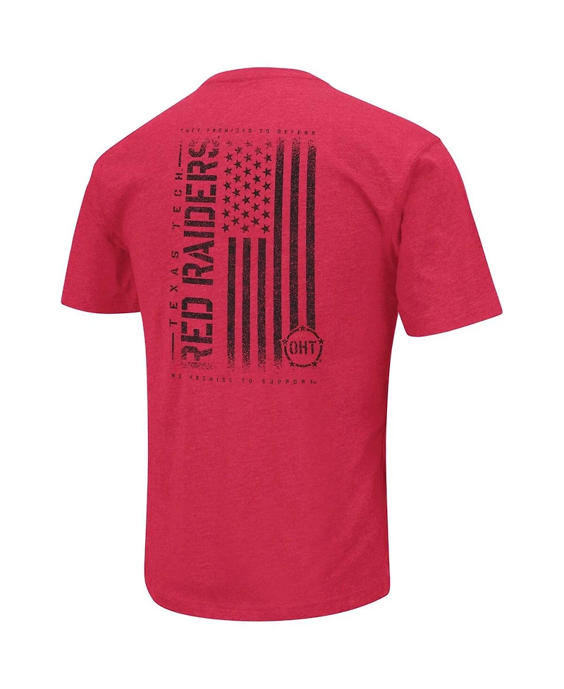 Men's Colosseum Red Texas Tech Red Raiders Oht Military-Inspired Appreciation Flag 2.0 T-shirt
