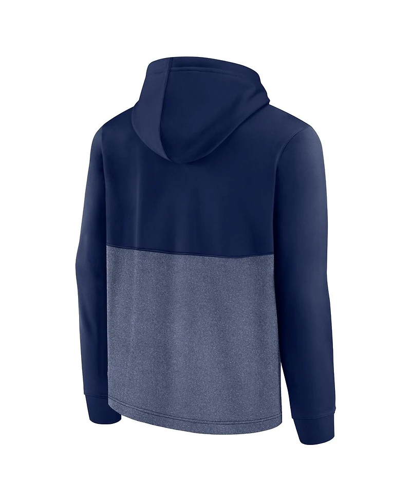 Men's Fanatics Deep Sea Blue Seattle Kraken Successful Tri-Blend Pullover Hoodie