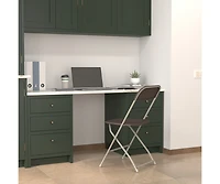 Emma+Oliver Set Of 6 Stackable Folding Plastic Chairs - 650 Lb Weight Capacity