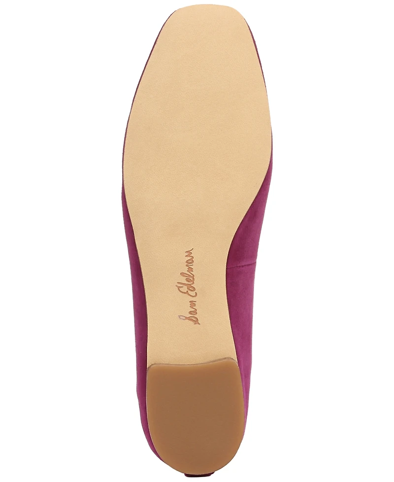 Sam Edelman Women's Meadow Square-Toe Bow Ballet Flats