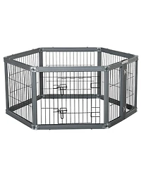 PawHut Heavy-Duty Puppy Playpen for Dogs Indoor or Outdoor W/ Door