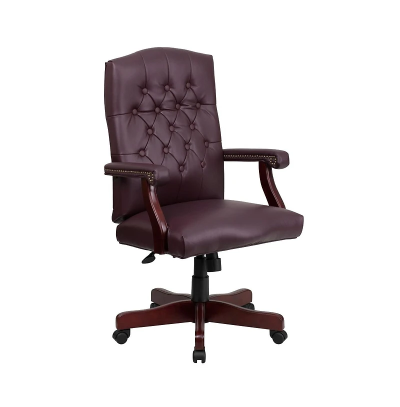 Merrick Lane Versailles High Back Tufted Home Office Chair With Height Adjustment And 360° Swivel