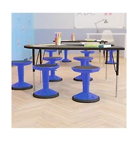 Emma+Oliver Saylor Height Adjustable Active Motion Stool For Kids With Weighted Rubber Non-Slip Bottom