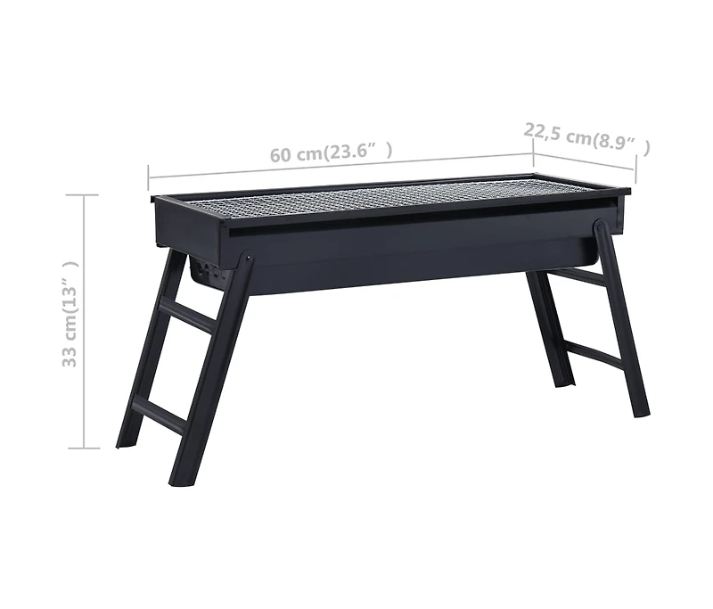 Portable Camping Bbq Grill 23.6"x8.9"x13"