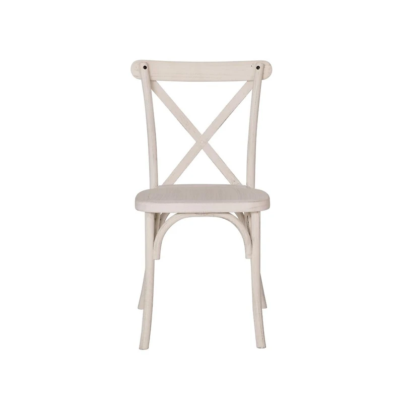 2-Pack Resin X-Back Chair