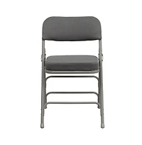 Emma+Oliver 2 Pack Home & Office Portable Party Events Fabric Padded Metal Folding Chair