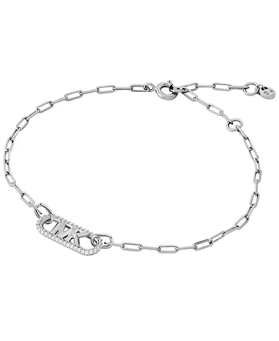 Michael Kors Sterling Silver Pave Empire Link Chain Bracelet