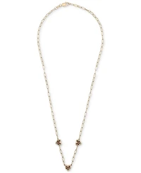 Garnet Heart Cluster 18" Collar Necklace (3/4 ct. t.w.) in 14k Gold-Plated Sterling Silver