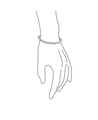 Bling Jewelry Stackable Sterling Silver Bead Ball Stretch Bracelet