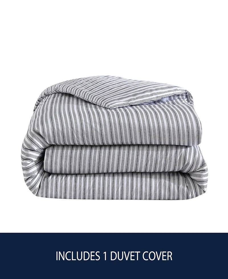 Nautica Coleridge Stripe Cotton Reversible Duvet Cover
