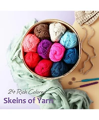 24 Pack of Crochet Yarn Skeins